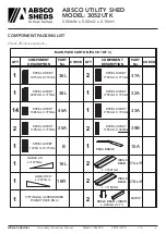 Предварительный просмотр 3 страницы ABSCO SHEDS 3052UTK Assembly & Instruction Manual