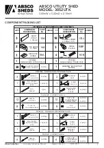 Предварительный просмотр 4 страницы ABSCO SHEDS 3052UTK Assembly & Instruction Manual