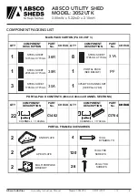 Preview for 5 page of ABSCO SHEDS 3052UTK Assembly & Instruction Manual