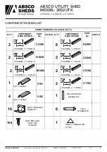 Preview for 8 page of ABSCO SHEDS 3052UTK Assembly & Instruction Manual