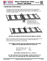 Предварительный просмотр 17 страницы ABSCO SHEDS 3060HG Assembly Instruction Manual