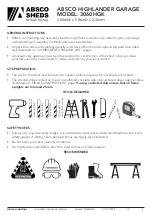 Preview for 2 page of ABSCO SHEDS 3060HGK Assembly & Instruction Manual