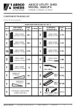 Предварительный просмотр 3 страницы ABSCO SHEDS 3060UTK Manual