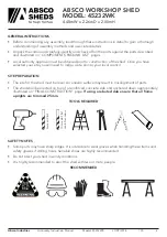 Preview for 2 page of ABSCO SHEDS 45232WK Assembly & Instruction Manual