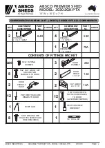 Preview for 4 page of ABSCO SHEDS ABSCO PREMIER SHED Manual