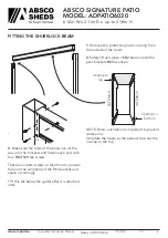 Preview for 8 page of ABSCO SHEDS ADPATIO6030 Manual