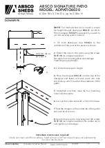 Preview for 15 page of ABSCO SHEDS ADPATIO6030 Manual