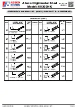 Preview for 5 page of ABSCO SHEDS Highlander Shed 60303HK Assembly Instructions Manual