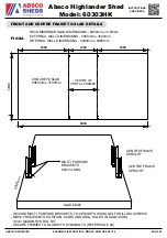 Preview for 28 page of ABSCO SHEDS Highlander Shed 60303HK Assembly Instructions Manual