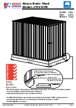 ABSCO SHEDS J15231FK Assembly Instruction Manual preview