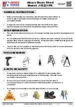 Preview for 2 page of ABSCO SHEDS J15231FK Assembly Instruction Manual