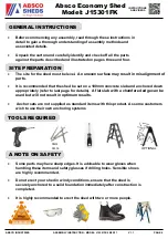 Предварительный просмотр 2 страницы ABSCO SHEDS J15301FK Assembly Instruction Manual