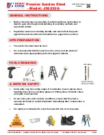 Preview for 2 page of ABSCO SHEDS J30232G Assembly Instructions Manual