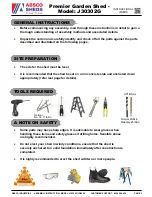 Preview for 2 page of ABSCO SHEDS J30302G Assembly Instructions Manual