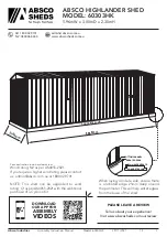 ABSCO SHEDS MB60303HK Manual preview