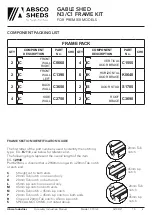 Preview for 2 page of ABSCO SHEDS N3/C1 FRAME KIT Instruction Manual