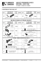 Preview for 5 page of ABSCO SHEDS Premier 23231GK Assembly & Instruction Manual