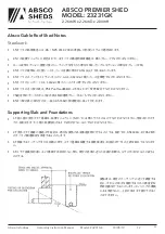 Предварительный просмотр 23 страницы ABSCO SHEDS Premier 23231GK Assembly & Instruction Manual