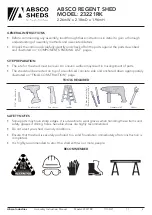 Preview for 2 page of ABSCO SHEDS REGENT 23221RK Manual