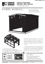 Preview for 1 page of ABSCO SHEDS RG37601N2 Manual