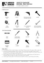 Preview for 3 page of ABSCO SHEDS RG37601N2 Manual