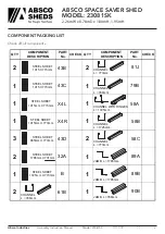 Предварительный просмотр 3 страницы ABSCO SHEDS Space Saver 23081SK Manual