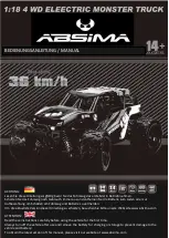 Absima 1:18 4WD Electric Monster Truck Manual preview