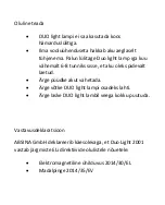 Preview for 37 page of ABSINA Duo Light 2001 User Manual