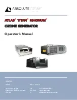 Absolute Ozone ATLAS 100 Operator'S Manual preview
