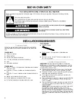 Предварительный просмотр 2 страницы Abt KOSE507EWH Installation Instructions Manual