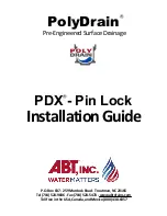 Abt POLYDRAIN PDX-Pin Lock Installation Manual preview