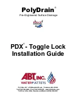 Abt PolyDrain Toggle Lock Installation Manual preview