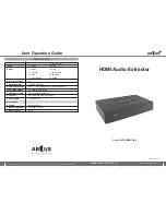 Предварительный просмотр 1 страницы Abtus AVC-HDA11/AP4 User'S Operation Manual