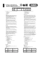 Предварительный просмотр 3 страницы Abus F0 500 Installation And Operation Instructions Manual