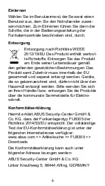 Preview for 6 page of Abus FU8305 User Manual