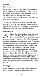 Preview for 8 page of Abus FU8305 User Manual