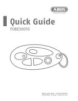 Preview for 1 page of Abus FUBE30010 Quick Manual