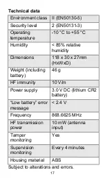 Предварительный просмотр 17 страницы Abus FUEM50000 Manual