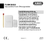 Abus FUMK50020W Installation Instructions Manual предпросмотр