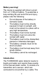 Preview for 9 page of Abus FUWM50000 Manual