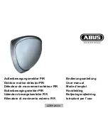 Abus Outdoor motion detector PIR User Manual предпросмотр