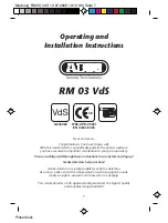 Preview for 7 page of Abus RM 03 VdS Operating And Installation Instructions