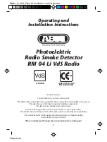 Предварительный просмотр 9 страницы Abus RM 04 Li VdS Radio Operating And Installation Instructions