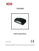 Preview for 3 page of Abus TVAC20000 User Manual