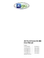 Предварительный просмотр 1 страницы AC Pro H-Series User Manual