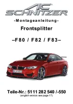 AC Schnitzer 5111 282 540 Fitting Instructions Manual предпросмотр