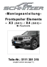 AC Schnitzer 5111 301 310 Fitting Instructions Manual предпросмотр