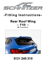 Preview for 9 page of AC Schnitzer F40 Fitting Instructions Manual