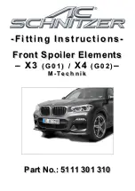 Preview for 11 page of AC Schnitzer X3 M-Technik Fitting Instructions Manual