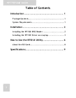 Preview for 2 page of ACA Digital Corporation RF1100 User Manual